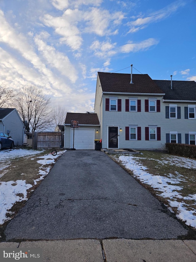 view of front of home featuring a garage