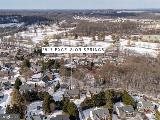 view of snowy aerial view