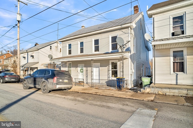 view of front of property with covered porch