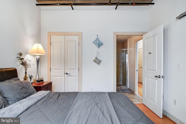 bedroom featuring a closet