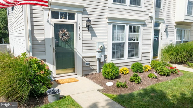 view of doorway to property