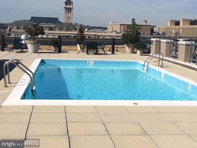 view of pool with a patio