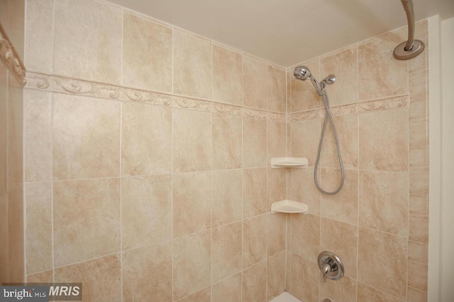 room details featuring tiled shower / bath