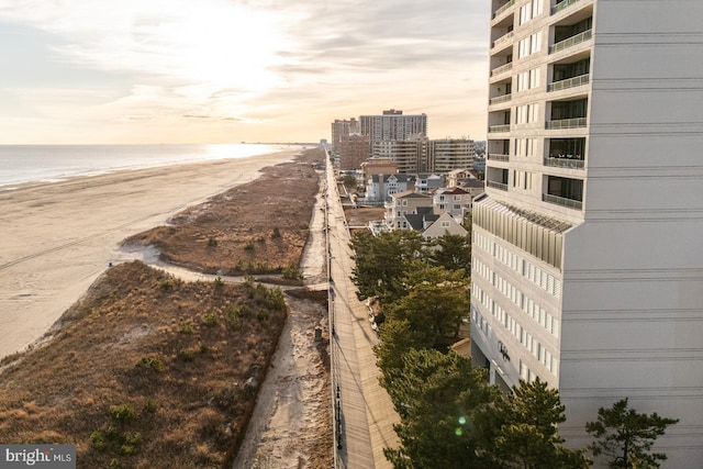 property view of water with a view of the beach