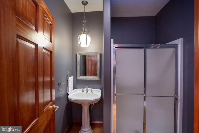 bathroom with walk in shower