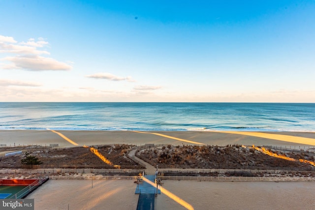 property view of water with a view of the beach