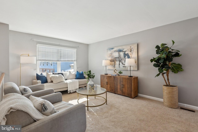 view of carpeted living room