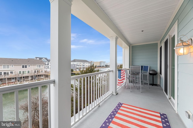 balcony featuring a residential view