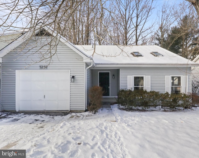 view of front facade with a garage