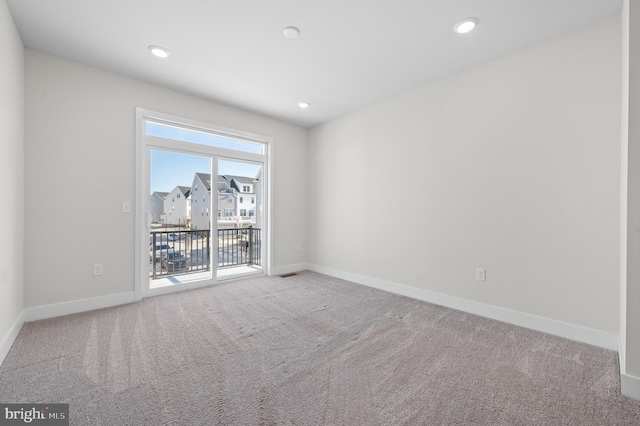 view of carpeted empty room