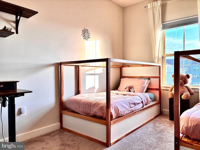 view of carpeted bedroom