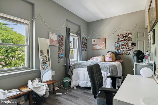 bedroom featuring hardwood / wood-style flooring