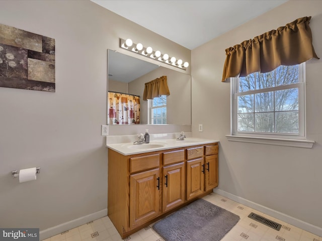 bathroom with vanity