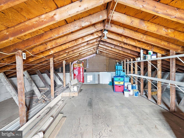 view of attic