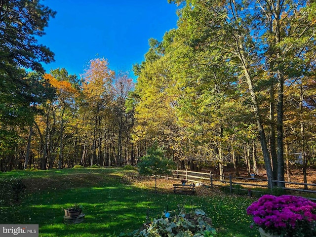 view of home's community featuring a lawn