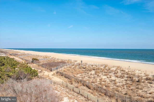 water view featuring a view of the beach