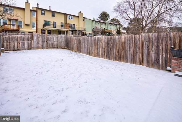 view of snowy yard