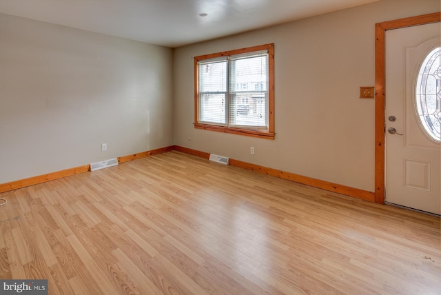 entrance foyer featuring light hardwood / wood-style flooring