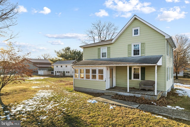 view of property with covered porch