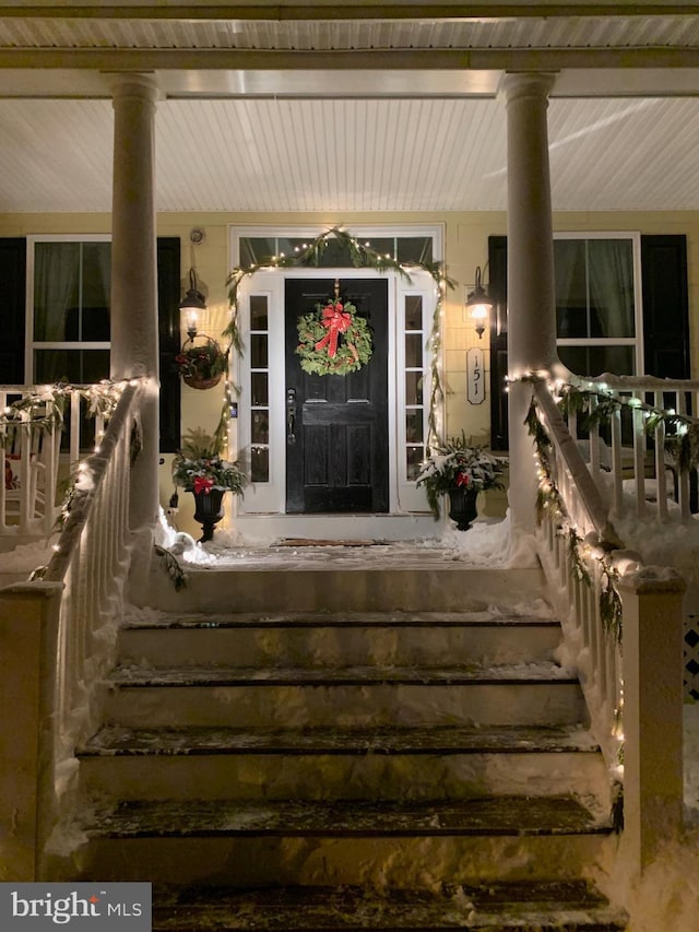 view of doorway to property