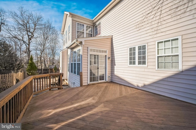 wooden deck with fence