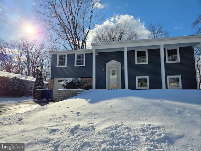 view of split foyer home