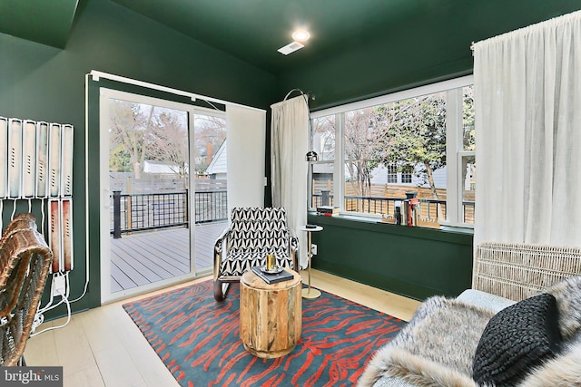 sitting room with a wealth of natural light