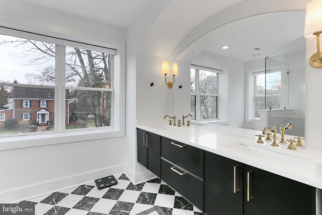 bathroom featuring vanity