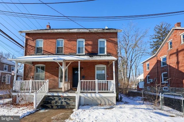 view of front of property with covered porch