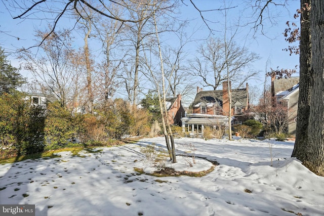 view of snowy yard