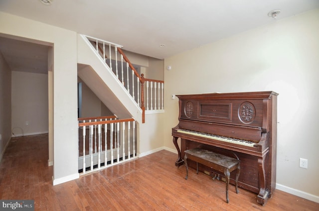 miscellaneous room featuring wood-type flooring