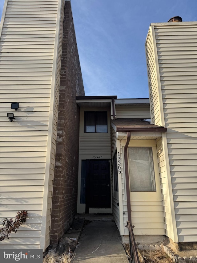 entrance to property with a garage