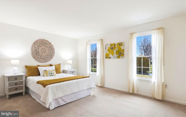 view of carpeted bedroom