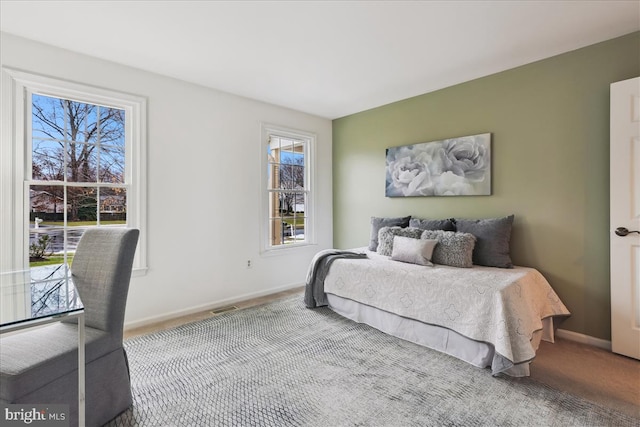 view of carpeted bedroom