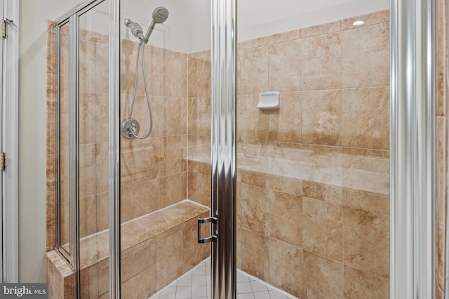 bathroom with an enclosed shower