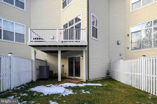 view of snow covered house