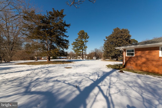 view of snowy yard