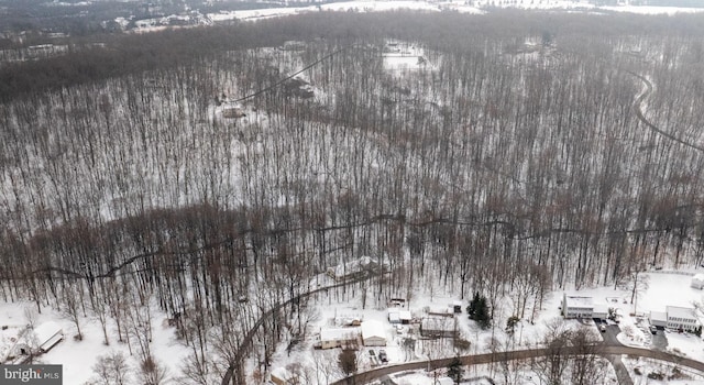 view of snowy aerial view