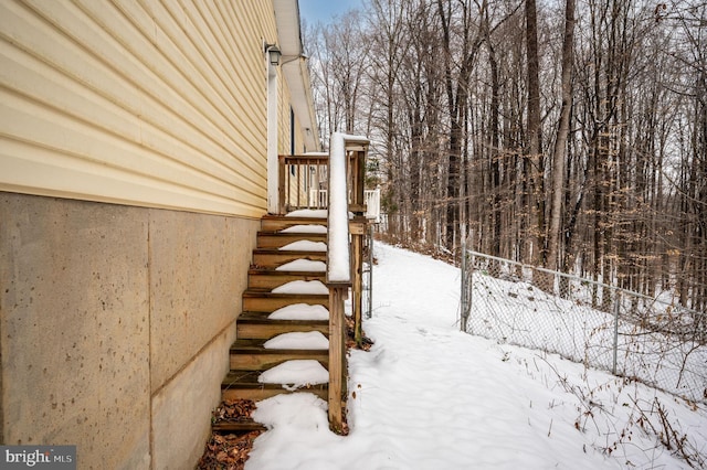 view of snowy yard