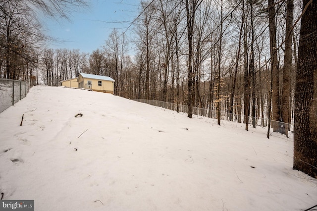 view of snowy yard