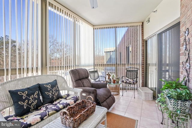 view of sunroom