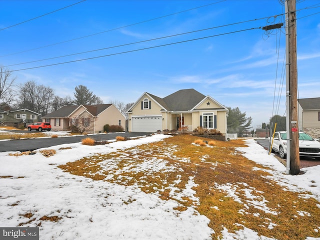 view of front of home featuring a garage