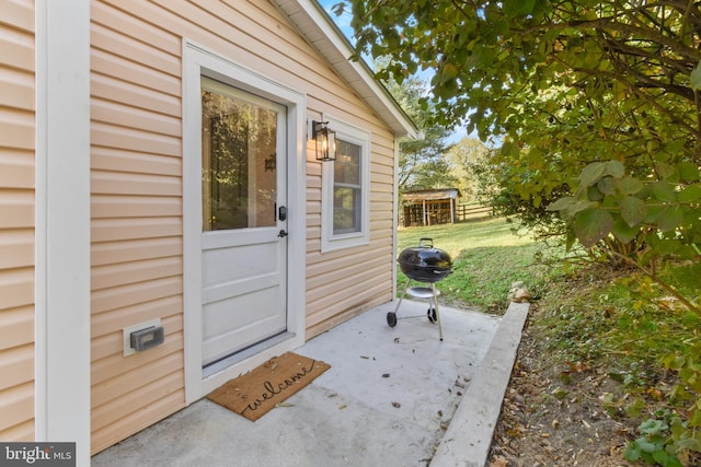 view of doorway to property