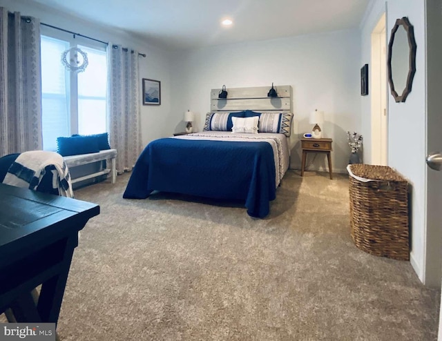 bedroom with carpet floors