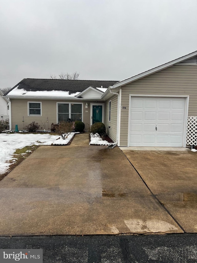 ranch-style house with a garage