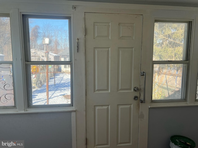 entryway featuring plenty of natural light