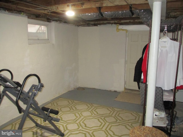 view of basement