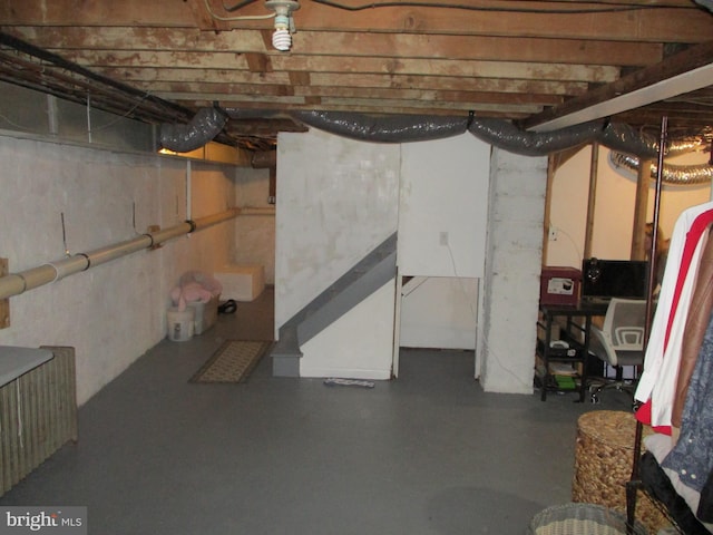 view of basement