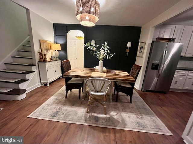 dining room featuring dark hardwood / wood-style floors