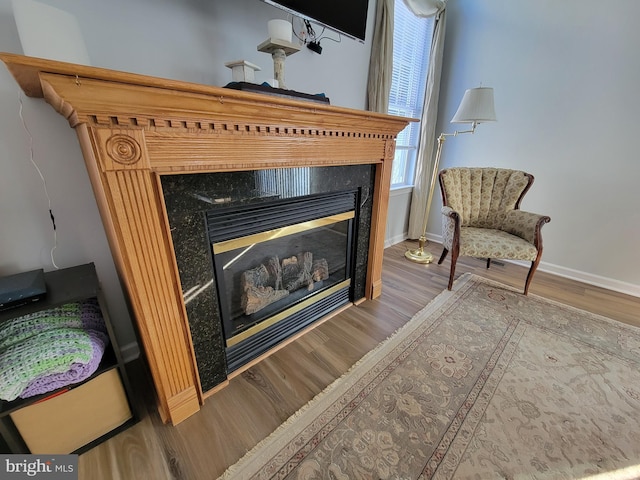 room details featuring hardwood / wood-style floors